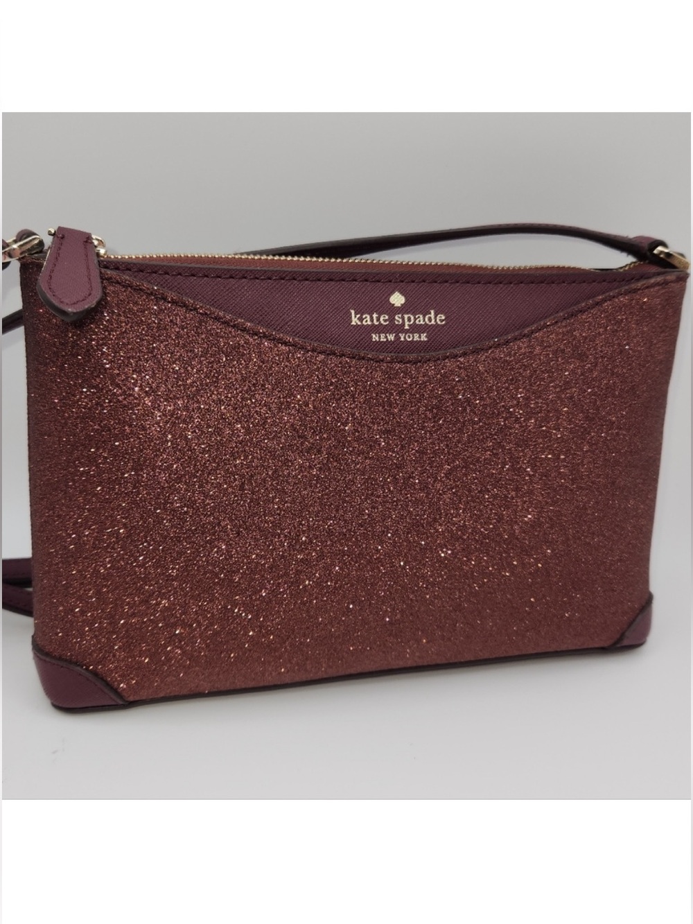 kate spade Glitter Crossbody Bag in Burgundy